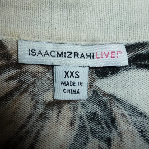 Isaac Mizrahi Live! Women's floral Print button-front  Sweater / Cardigan XXS - Picture 8 of 9